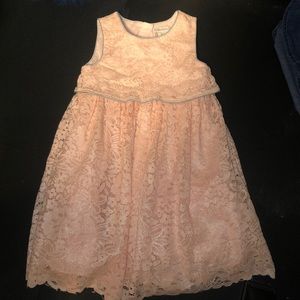 Girls Pink Lace Dress New